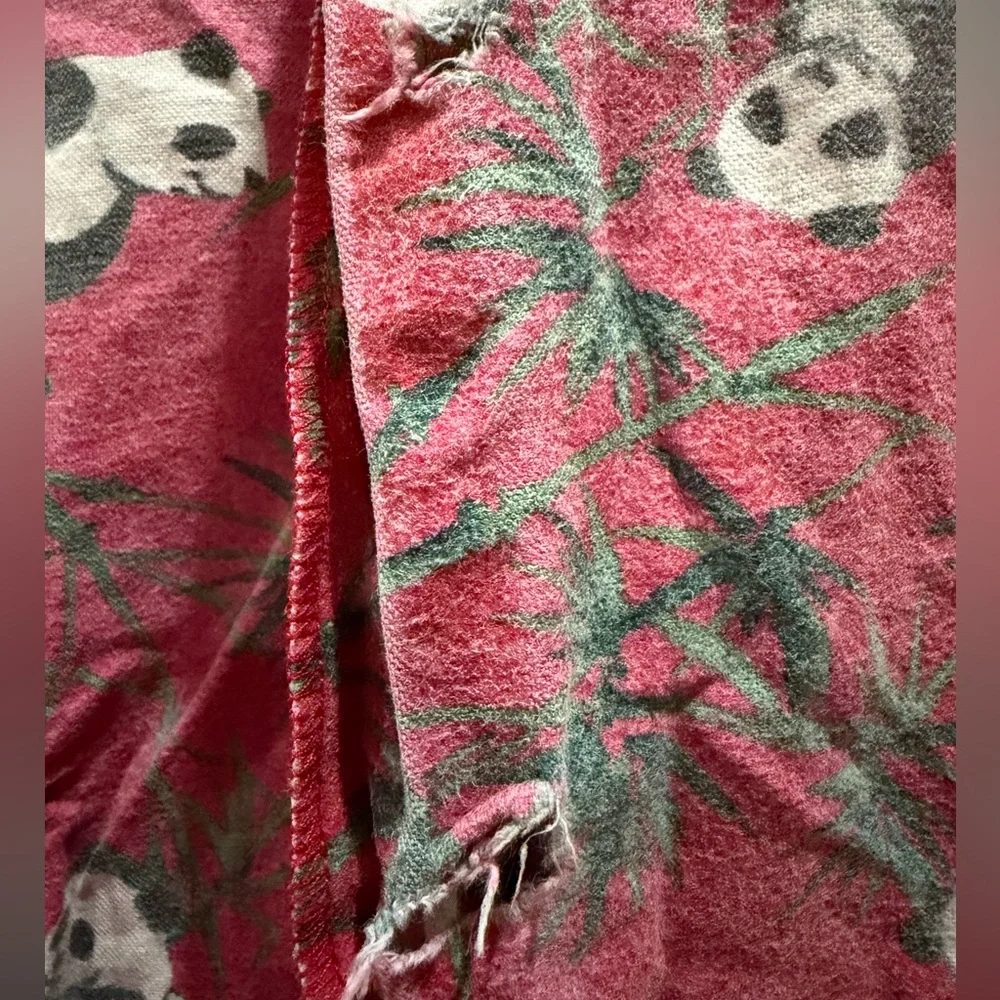 National Wildlife Federation Panda Pj Button Down 100% Cotton Night Gown Dress - Picture 6 of 13